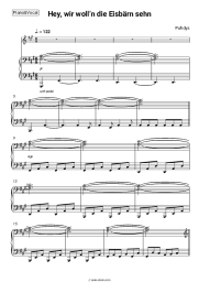 Sheet music, chords Puhdys - Hey, wir woll’n die Eisbärn sehn