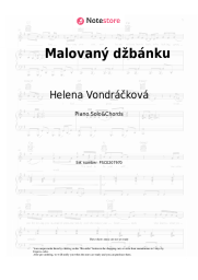 Sheet music, chords Helena Vondráčková - Malovaný džbánku