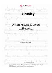 Sheet music, chords Alison Krauss & Union Station, Robert Lee Castleman - Gravity