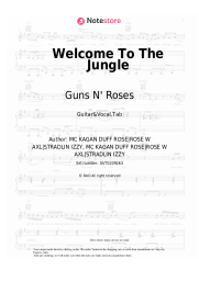 Sheet music, chords Guns N' Roses - Welcome To The Jungle