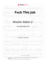 Sheet music, chords Wheeler Walker Jr. - Fuck This Job