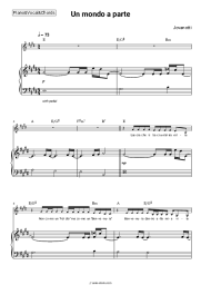 Sheet music, chords Jovanotti - Un mondo a parte