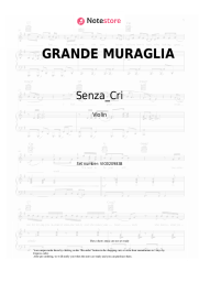 Sheet music, chords Senza_Cri - GRANDE MURAGLIA