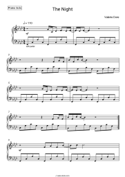 Sheet music, chords Valerie Dore - The Night