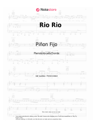 Sheet music, chords Piñon Fijo - Rio Rio