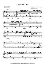 Sheet music, chords Jack Savoretti, MIKA - Youth And Love