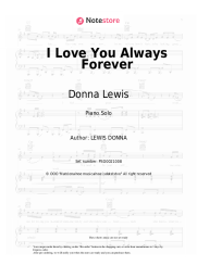 Sheet music, chords Donna Lewis - I Love You Always Forever