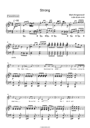 Sheet music, chords Mark Kingswood - Strong