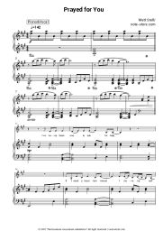 Sheet music, chords Matt Stell - Prayed for You