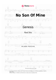 Sheet music, chords Genesis - No Son Of Mine