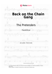 Sheet music, chords The Pretenders - Back on the Chain Gang