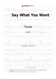 Sheet music, chords Texas - Say What You Want