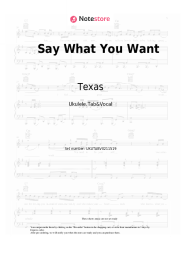 Sheet music, chords Texas - Say What You Want