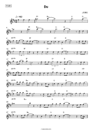 Sheet music, chords JORIS - Du