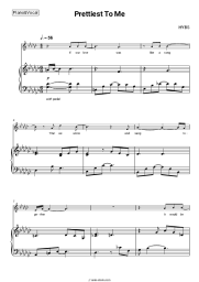 Sheet music, chords HYBS -  Prettiest To Me