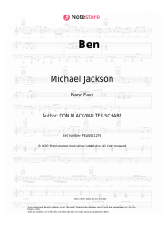 Sheet music, chords Michael Jackson - Ben