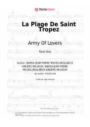 Sheet music, chords Army Of Lovers - La Plage De Saint Tropez