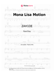 Sheet music, chords ZAH1DE - Mona Lisa Motion