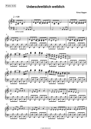 Sheet music, chords Nina Hagen - Unbeschreiblich weiblich