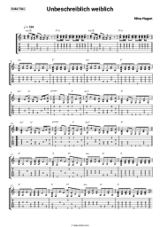 Sheet music, chords Nina Hagen - Unbeschreiblich weiblich