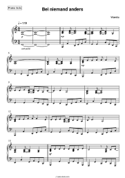 Sheet music, chords Wanda -  Bei niemand anders