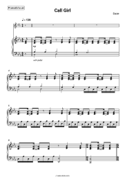 Sheet music, chords Daze - Call Girl