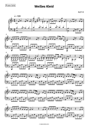 Sheet music, chords KATI K - Weißes Kleid