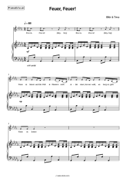 Sheet music, chords Bibi & Tina - Feuer, Feuer!
