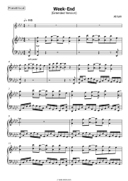 Sheet music, chords Atrium - Week-End (Extended Version)