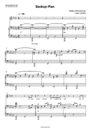 Sheet music, chords Bailey Zimmerman, Luke Combs - Backup Plan