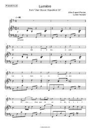 Sheet music, chords Lorien Testard, Alice Duport-Percier - Lumière