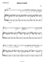 Sheet music, chords ZAZ - Sains et saufs
