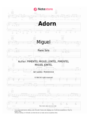 Sheet music, chords Miguel - Adorn