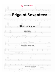 Sheet music, chords Stevie Nicks - Edge of Seventeen