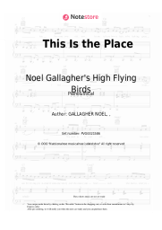 Sheet music, chords Noel Gallagher's High Flying Birds - This Is the Place