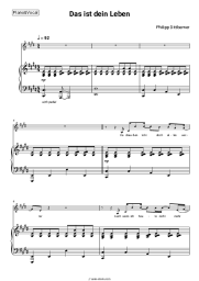 Sheet music, chords Philipp Dittberner - Das ist dein Leben