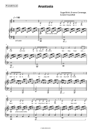 Sheet music, chords Sugar3itch, Groove Coverage, DJane HouseKat - Anastasia