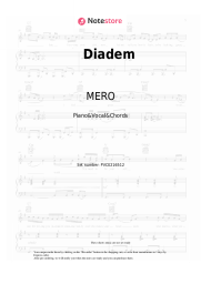 Sheet music, chords MERO - Diadem