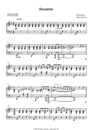 Sheet music, chords The Police - Roxanne