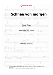 Sheet music, chords jaschu - Schnee von morgen