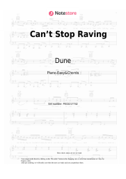 Sheet music, chords Dune - Can’t Stop Raving