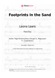 Sheet music, chords Leona Lewis - Footprints In the Sand