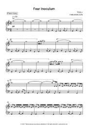 Sheet music, chords Tool - Fear Inoculum
