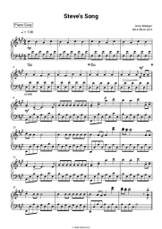 Sheet music, chords Amy Wadge - Steve's Song