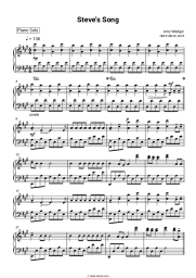 Sheet music, chords Amy Wadge - Steve's Song