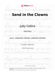 Sheet music, chords Judy Collins - Send in the Clowns