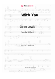Sheet music, chords Dean Lewis - With You
