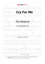 Sheet music, chords The Weeknd - Cry For Me