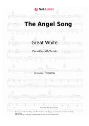 Sheet music, chords Great White - The Angel Song