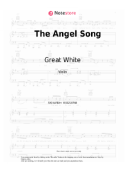 Sheet music, chords Great White - The Angel Song